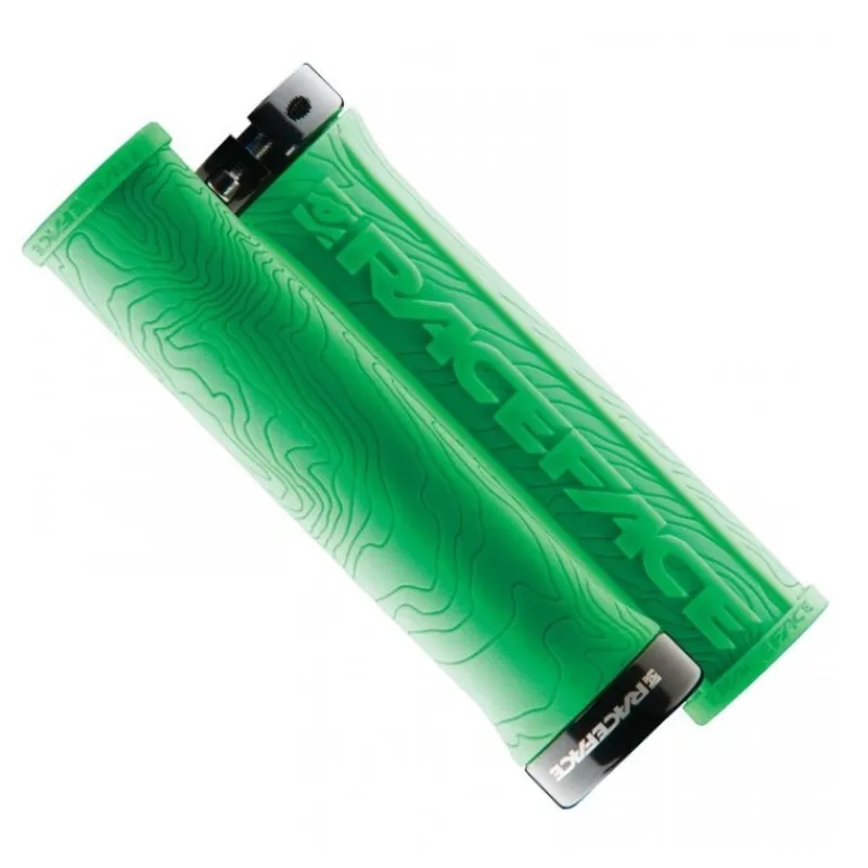 Manșoane pentru bicicletă RACE FACE GRIP HALF NELSON W/LOCK GREEN Ofertă exclusivă